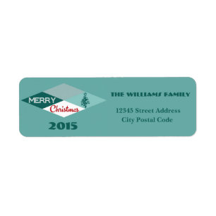 Christmas wishes return address label