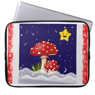 Christmas Wishes, snowing days Laptop Sleeve
