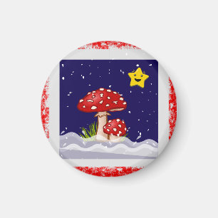 Christmas Wishes, snowing days Magnet