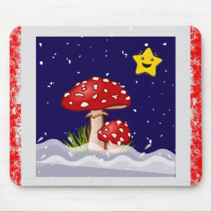 Christmas Wishes, snowing days Mouse Pad
