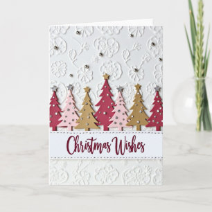 Christmas Wishes Textured Greeting Card