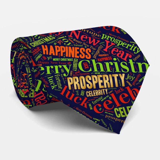 Christmas wishes tie (Rolled)