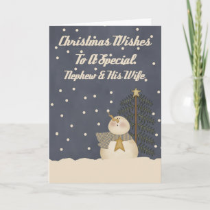 Christmas Wishes To A Special Nephew & Wife Holiday Card