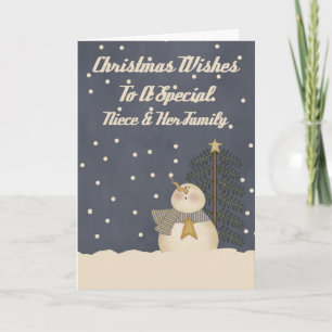 Christmas Wishes To A Special Niece & Family Holiday Card