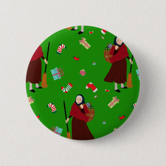 christmas witch Befana 6 Cm Round Badge