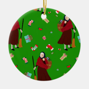 christmas witch Befana Ceramic Tree Decoration