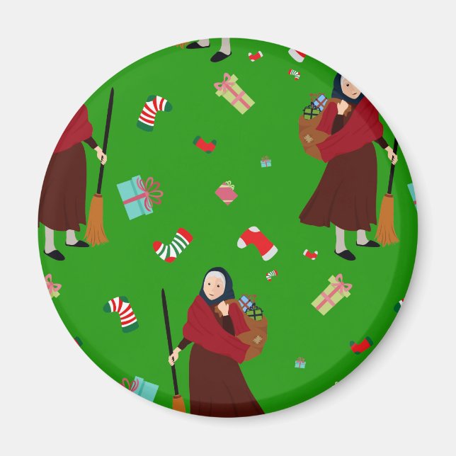 christmas witch Befana Magnet (Front)