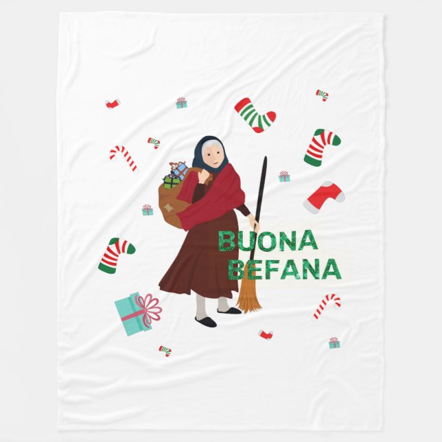 christmas Witch buona Befana blanket (Front)