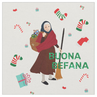 christmas Witch buona Befana fabric