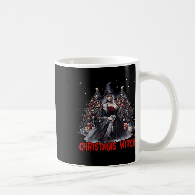 Christmas Witch Occult Goth Witchy Aesthetic Women Coffee Mug (Right)