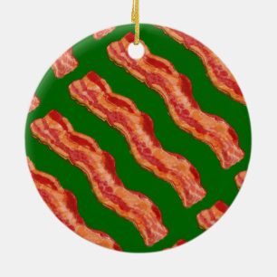 Christmas With Bacon Ceramic Tree Decoration
