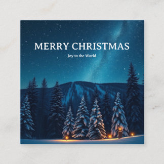 Christmas with Celestial Moon Phases, Winter Night Enclosure Card