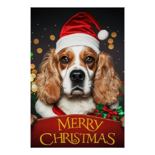 Christmas with Cocker Spaniel Poster