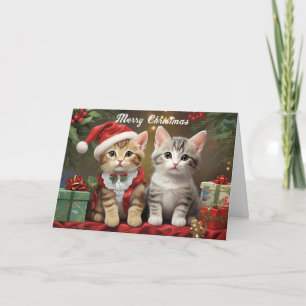 Christmas with Cute Cats  Card