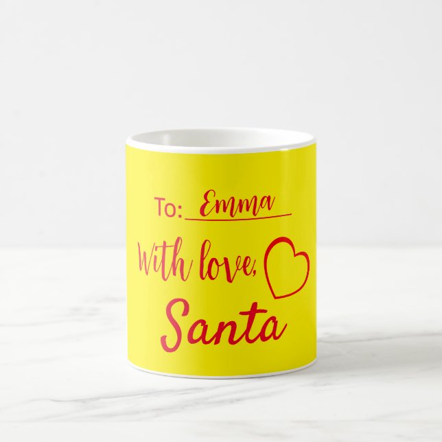 Christmas With Love From Santa Simple Coffee Mug (Center)