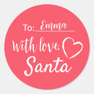 Christmas With Love From Santa Sticker