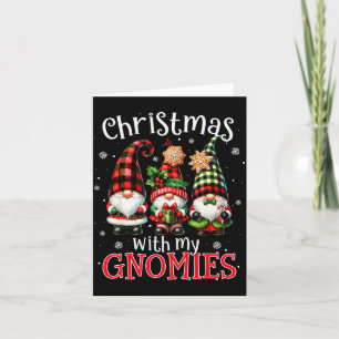 Christmas With My Gnomies Buffalo Plaid Gnome Fami Card