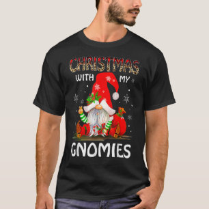 Christmas With My Gnomies Family Matching Xmas Paj T-Shirt