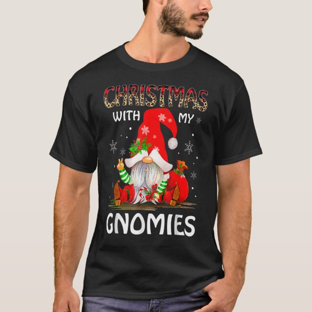 Christmas With My Gnomies Family Matching Xmas Paj T-Shirt (Front)