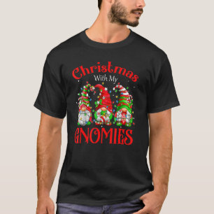 Christmas With My Gnomies Family Matching Xmas Paj T-Shirt