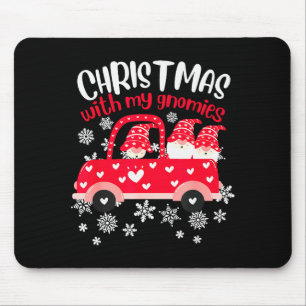 Christmas With My Gnomies ,funny Christmas Pajamas Mouse Pad