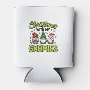 Christmas With My Gnomies Gnome Design Can Cooler