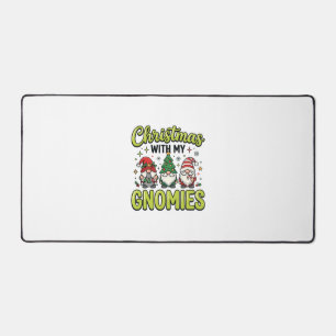 Christmas With My Gnomies Gnome Design Desk Mat