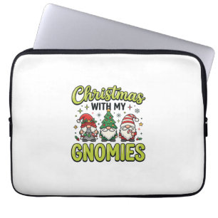 Christmas With My Gnomies Gnome Design Laptop Sleeve