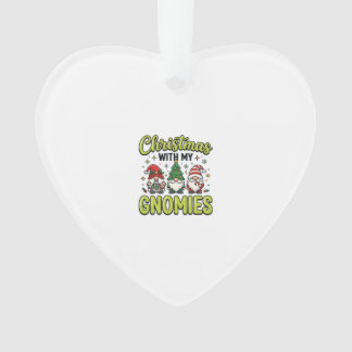 Christmas With My Gnomies Gnome Design Ornament
