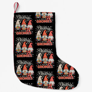 Christmas With My Gnomies Gnome Xmas Lights Family Small Christmas Stocking