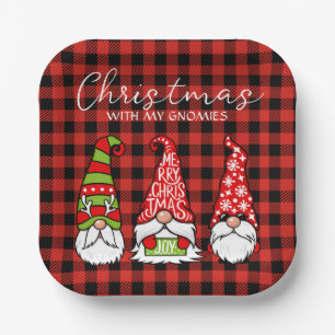 Christmas With My Gnomies  Paper Plate