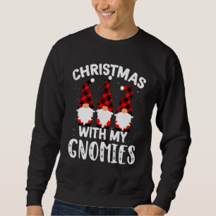 Christmas With My Gnomies Plaid Garden Christmas G Sweatshirt