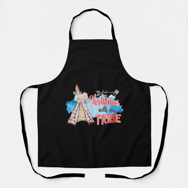 Christmas With My Tribe Apron (Front)