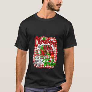 Christmas With My Tribe Gnomes Family Xmas Red Pla T-Shirt