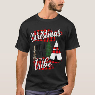 christmas with my tribe pajama family leopard T-Shirt