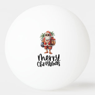 Christmas with Santa Claus Ping Pong Ball