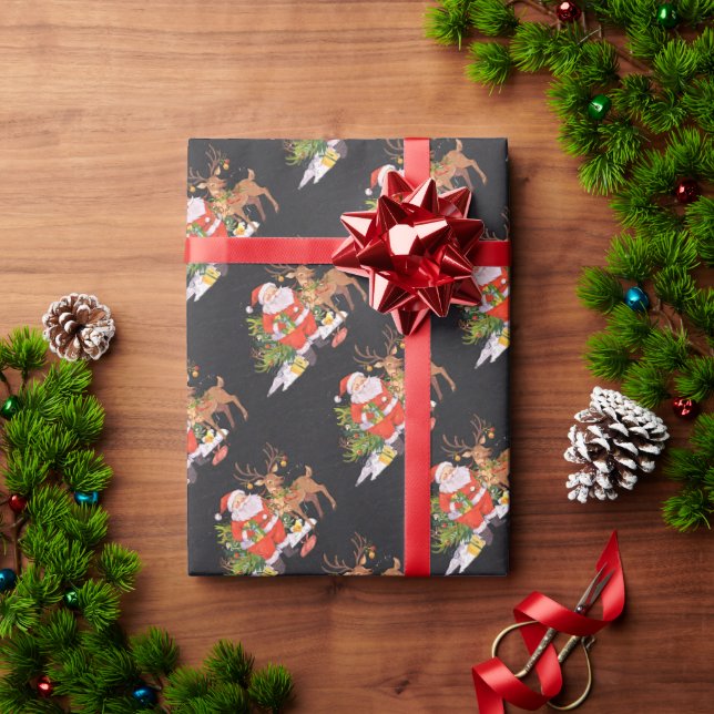 Christmas with Santa- Holiday Season Wrapping Paper (Holiday Gift)