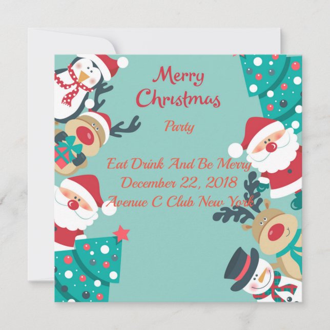 Christmas With Santa Invitation (Front)