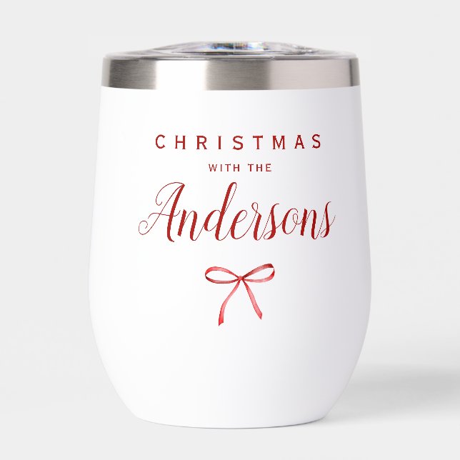 Christmas with the family - red ribbon (Front)