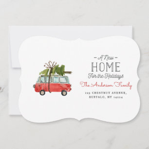christmas with the...vintage watercolor van holiday card