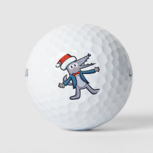 Christmas wolf golf balls