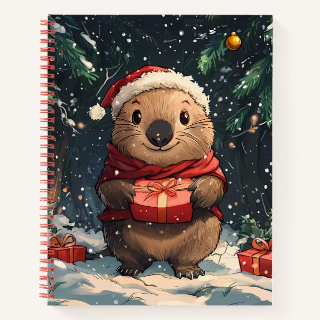 Christmas Wombat Notebook (Front)