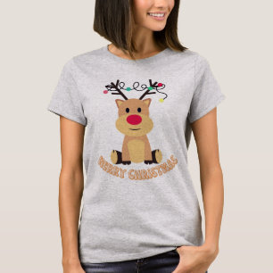 Christmas Womens Basic T-Shirt in Grey