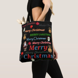 Christmas Women's Tote Bags, Merry Christmas Bag