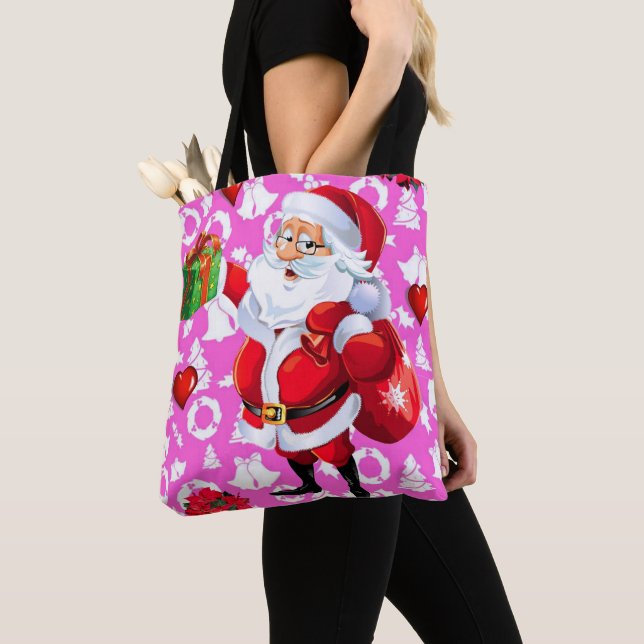 Christmas Women's Tote Bags, Santa (Close Up)