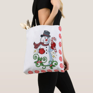 Christmas Women's Tote Bags, Snowman Bag