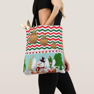 Christmas Women's Tote Bags, Snowman Bag
