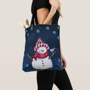 Christmas Women's Tote Bags, Snowman Bag