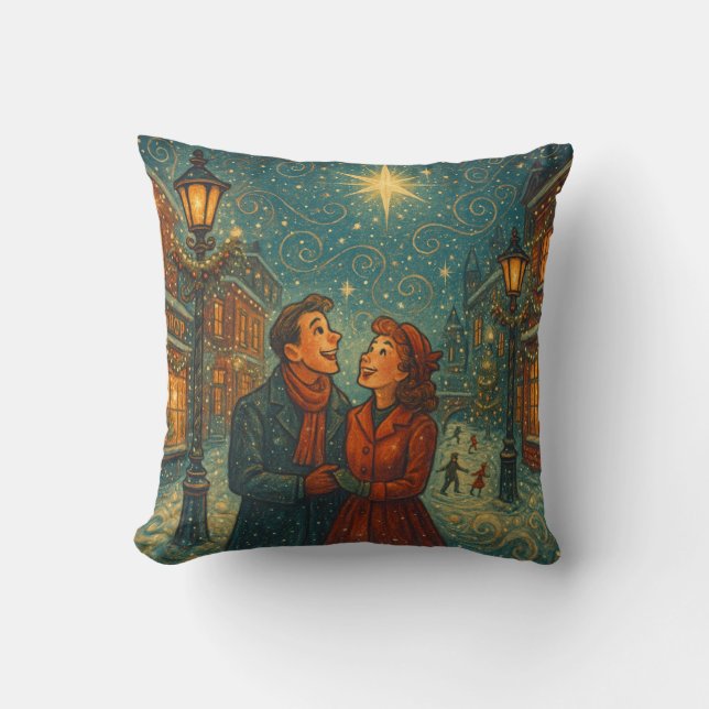 Christmas Wonder Throw Pillow (Front)