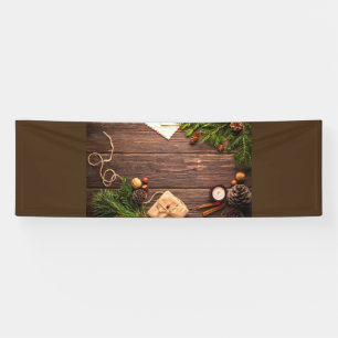 Christmas Wood Scene Banner